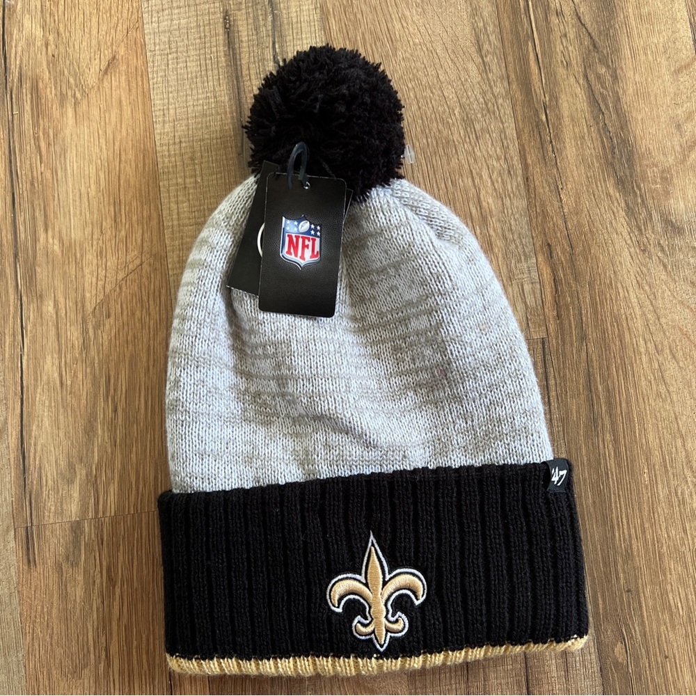 New Orleans stains Beanie Winter Hap Cap NFL Team Apparel Logo Black